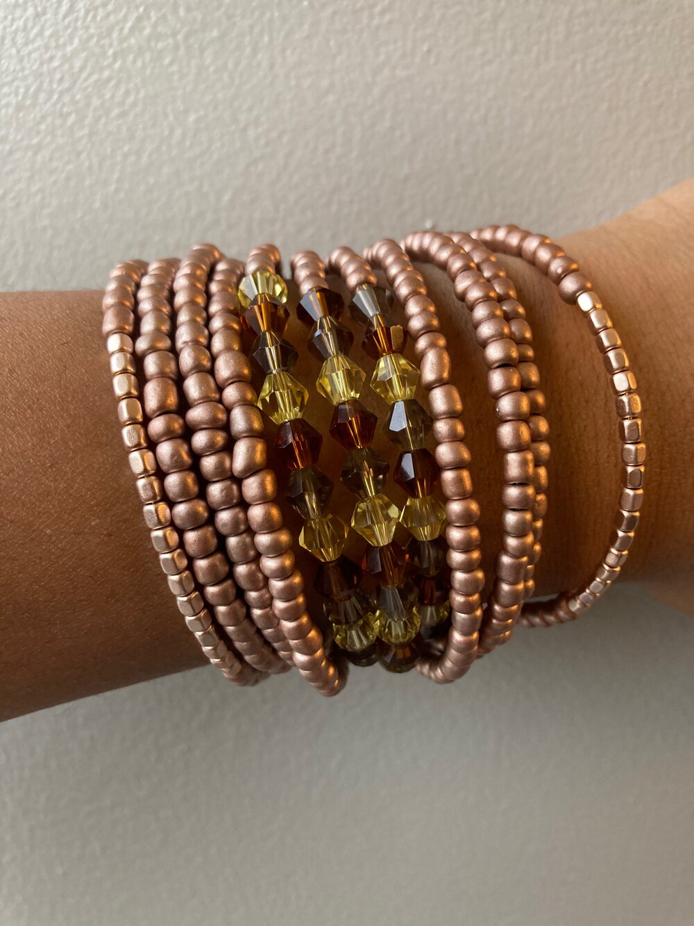 Rose Gold And Brown Cuff Bracelet