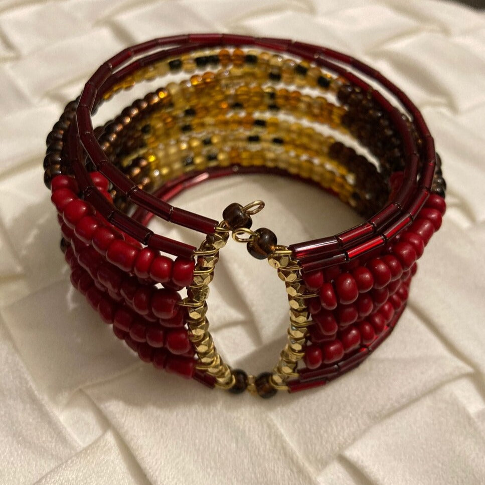 Ruby Czech Cuff Bracelet