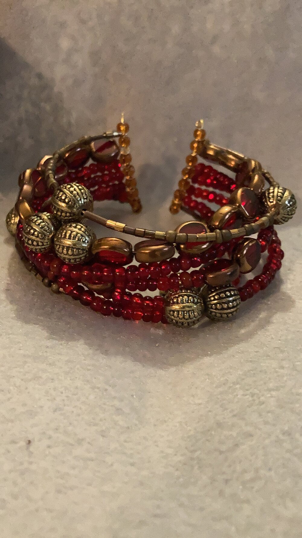 Ruby Rouge Cuff Bracelet