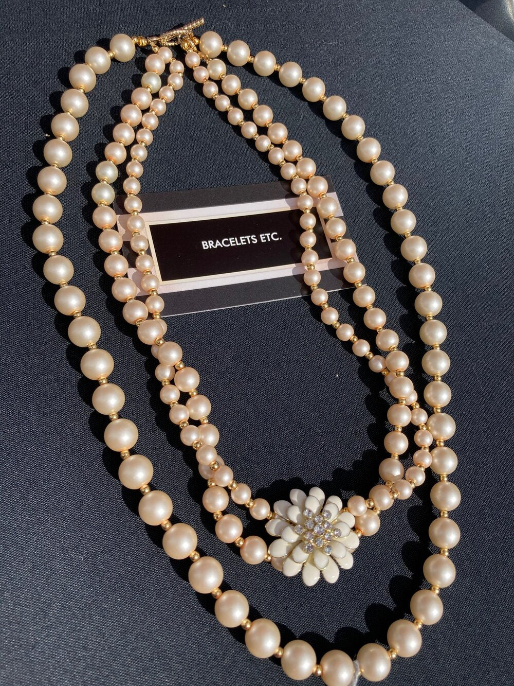 Classic Triple Tiered Pearl Necklace