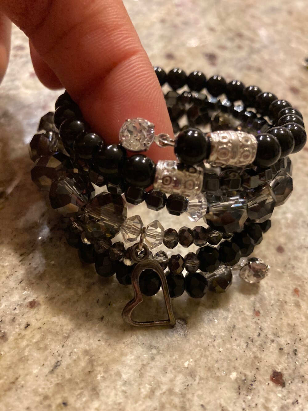 Black Shimmer Memory Bracelet