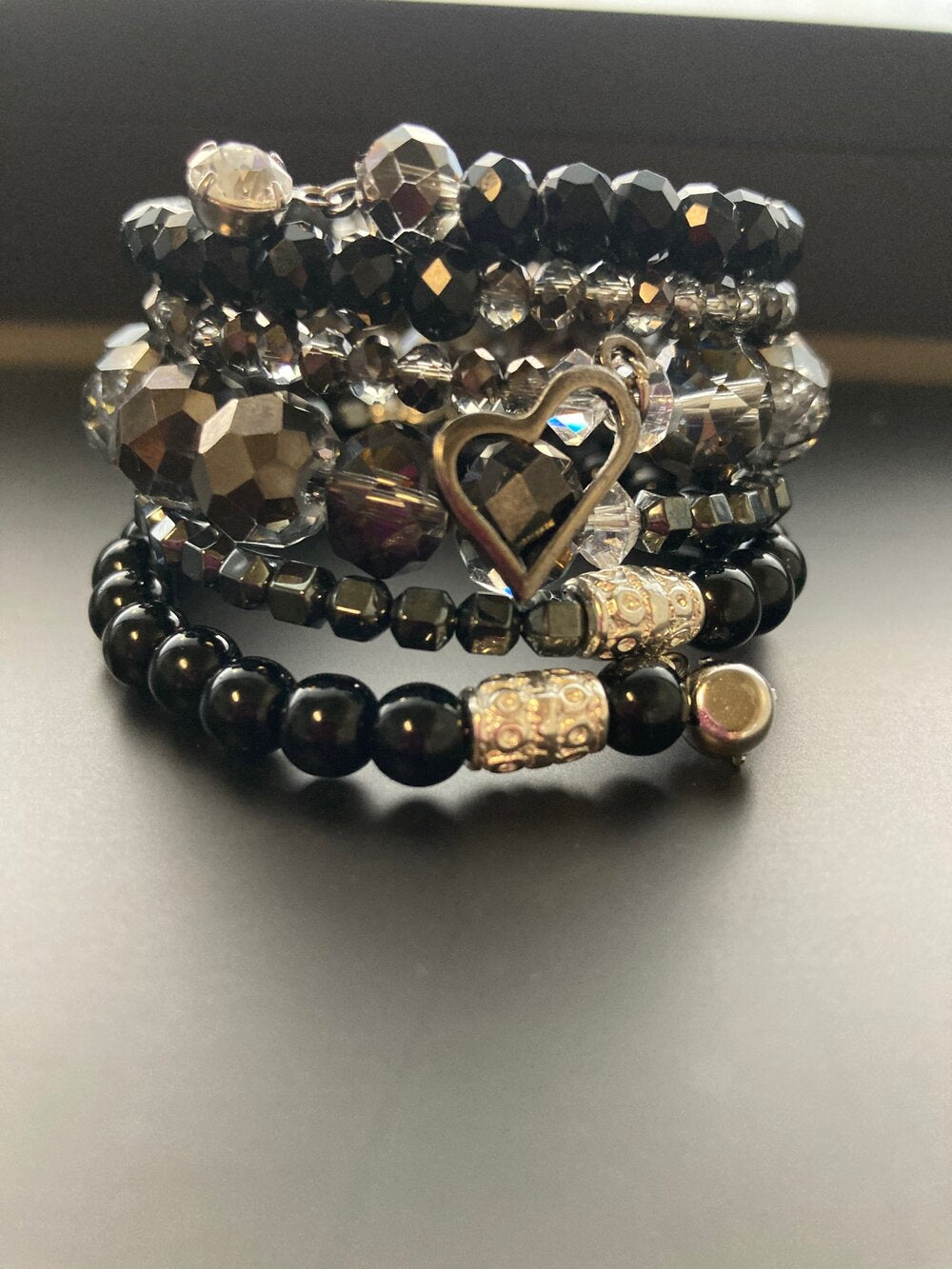 Black Shimmer Memory Bracelet