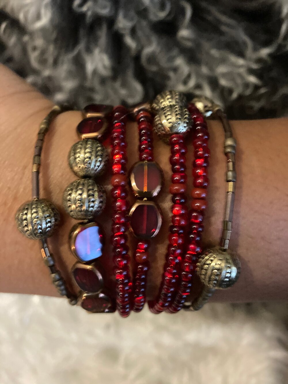 Ruby Rouge Cuff Bracelet