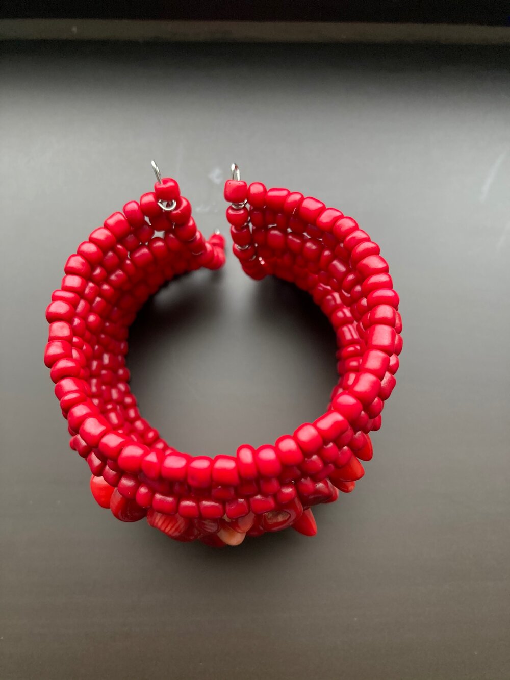 Red Coral Cuff Bracelet