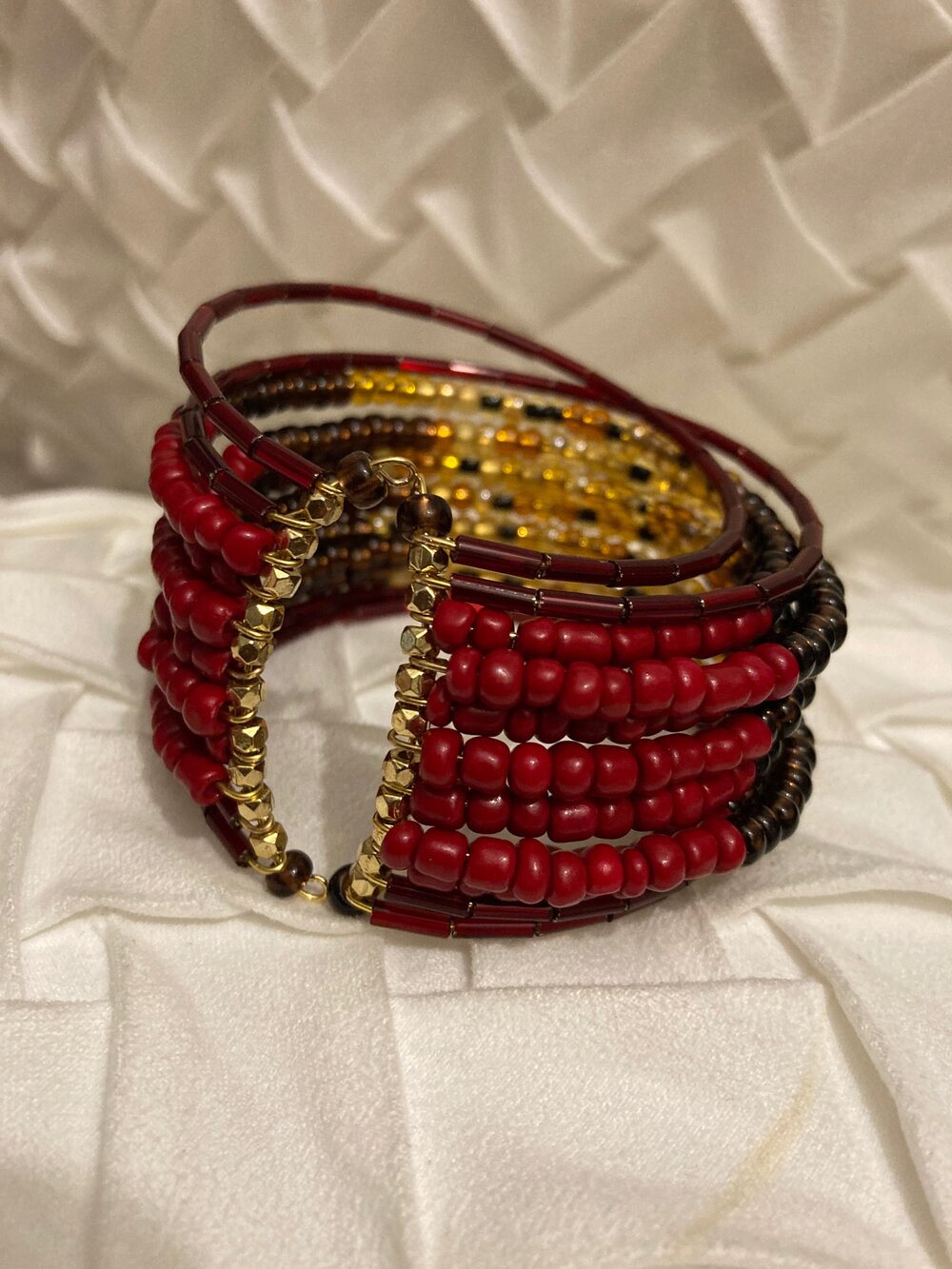 Ruby Czech Cuff Bracelet