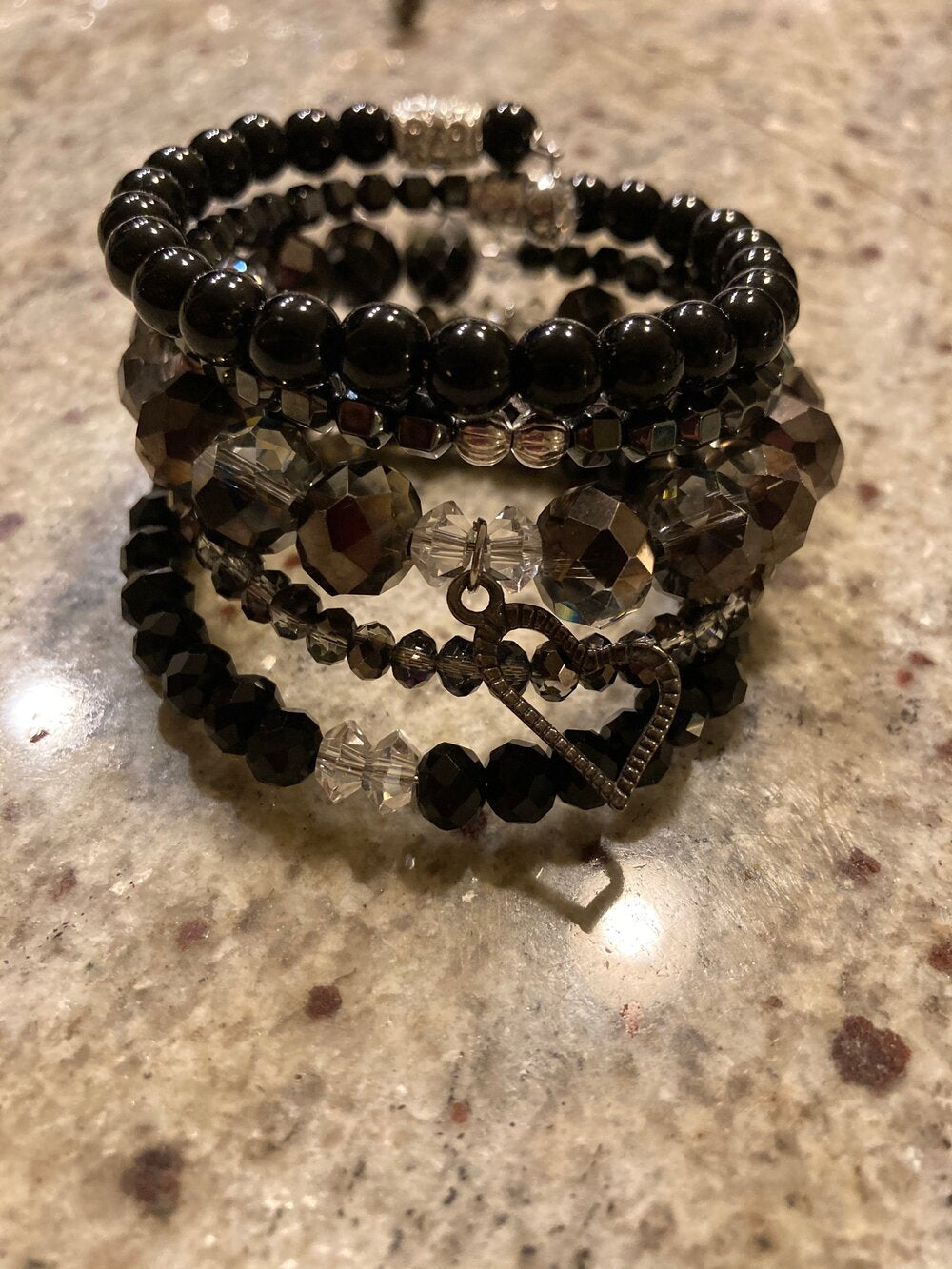 Black Shimmer Memory Bracelet