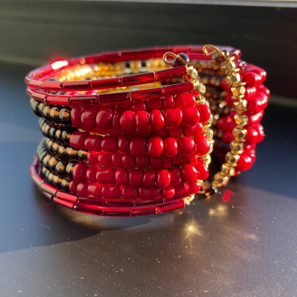 Ruby Czech Cuff Bracelet