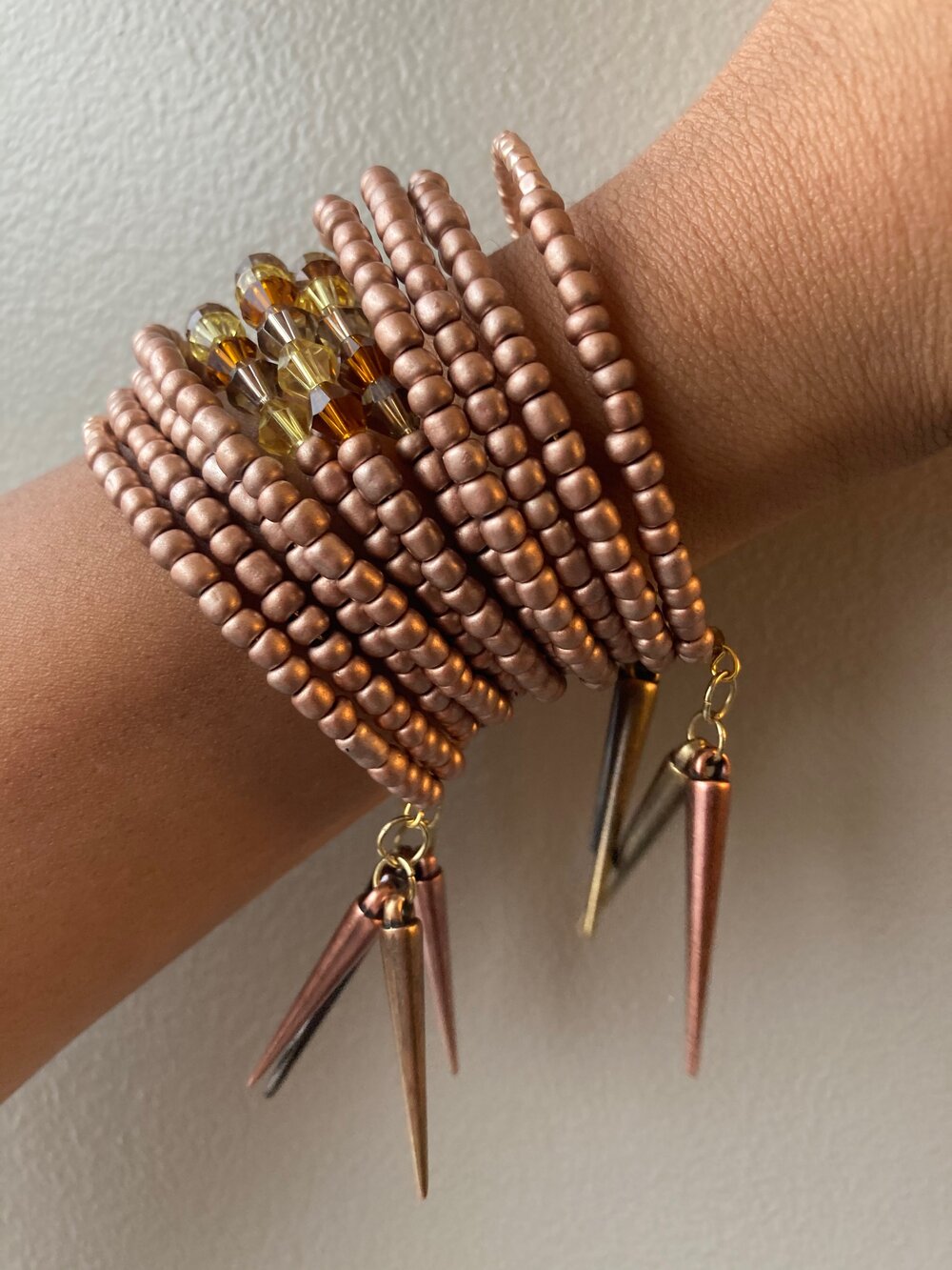 Rose Gold And Brown Cuff Bracelet