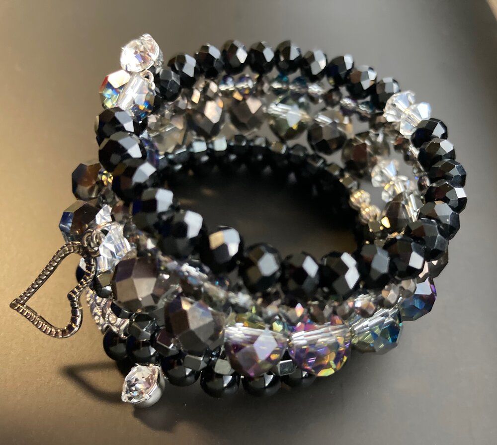 Black Shimmer Memory Bracelet