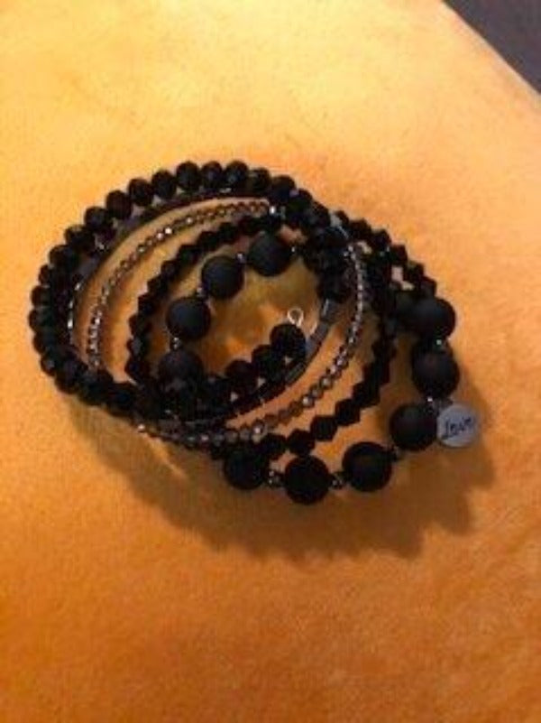 Black on Black Matte Memory Bracelet