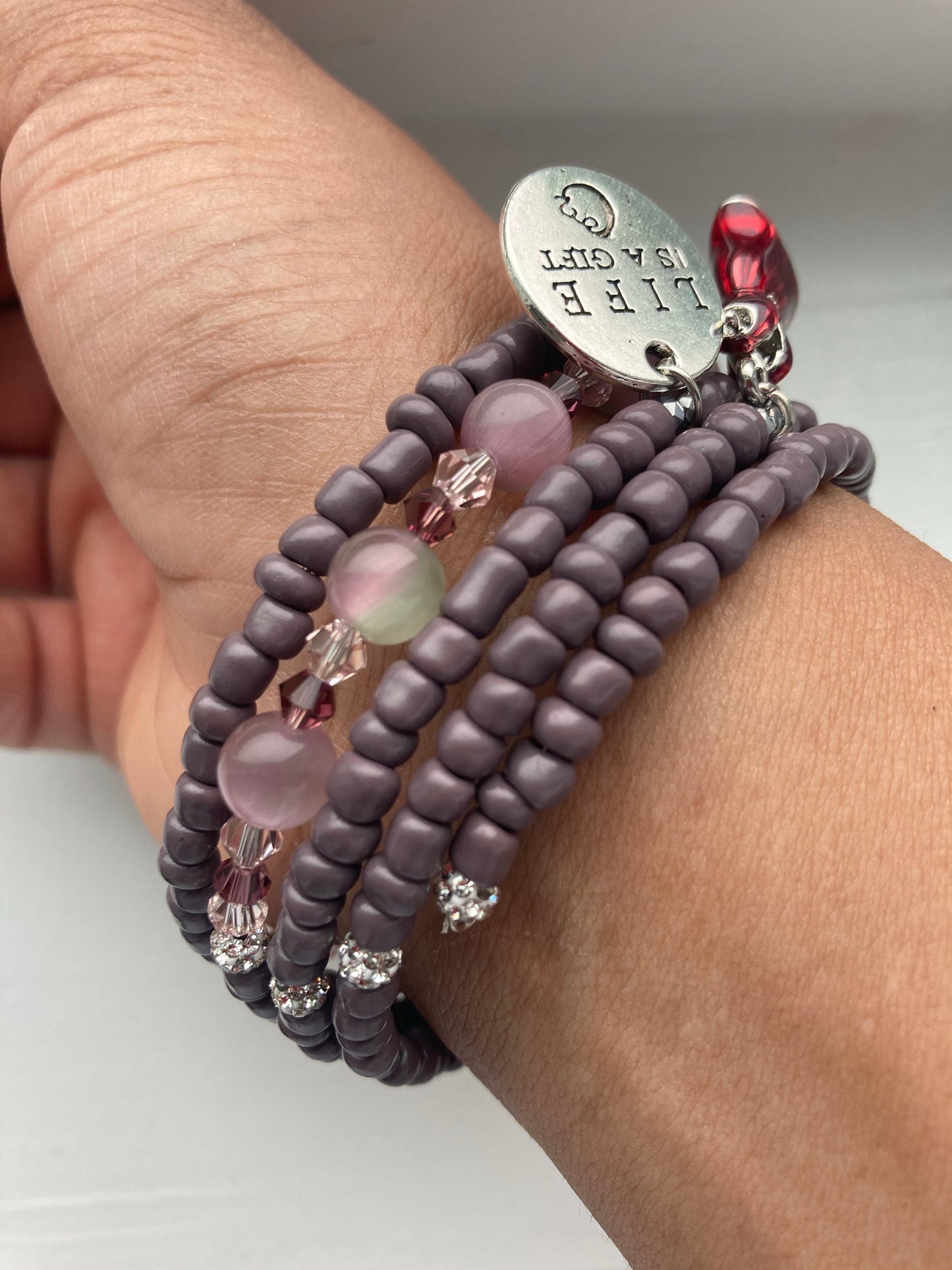 Inspirational memory charm bracelet