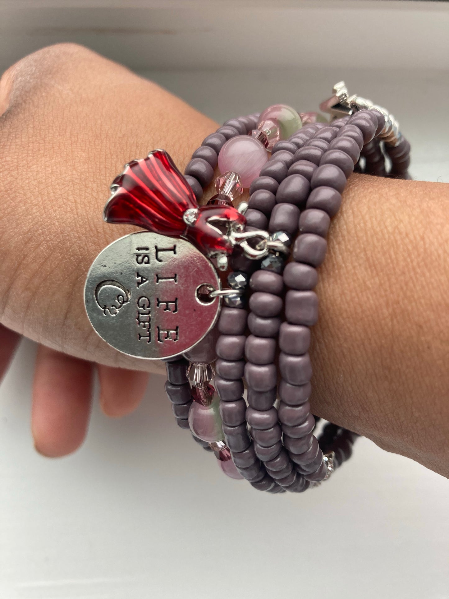 Inspirational memory charm bracelet